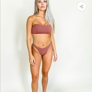 KITTENISH JENNA STRAPLESS MAUVE BIKINI TOP -MEDIUM